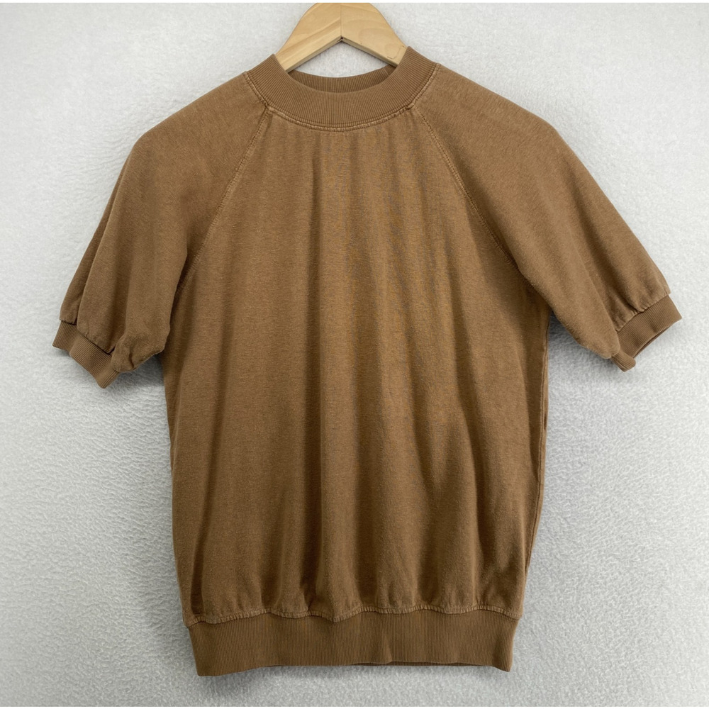 JUNGMAVEN Shirt Mens XS Hemp Organic Cotton Sweatshirt Crewneck Raglan Brown